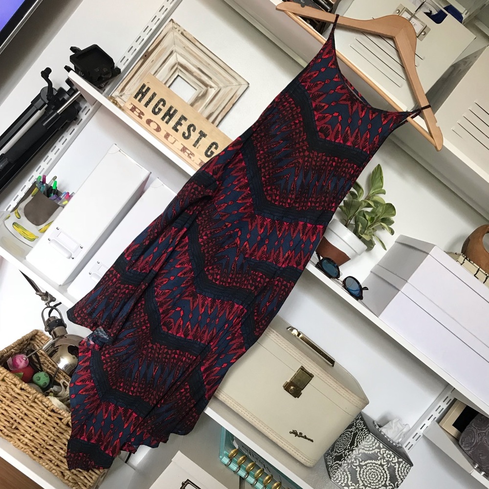 FREE PEOPLE Boho Assymetrical Geo Print Dress